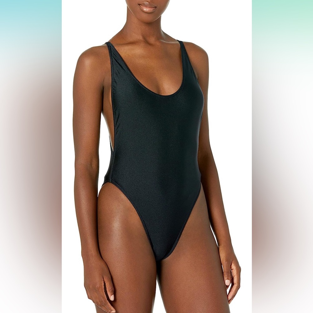American apparel black one piece bikini